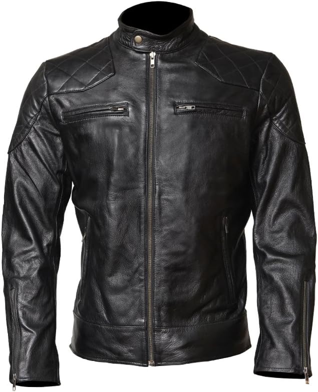 David Beckham Black Real Leather Jacket Vintage Sl