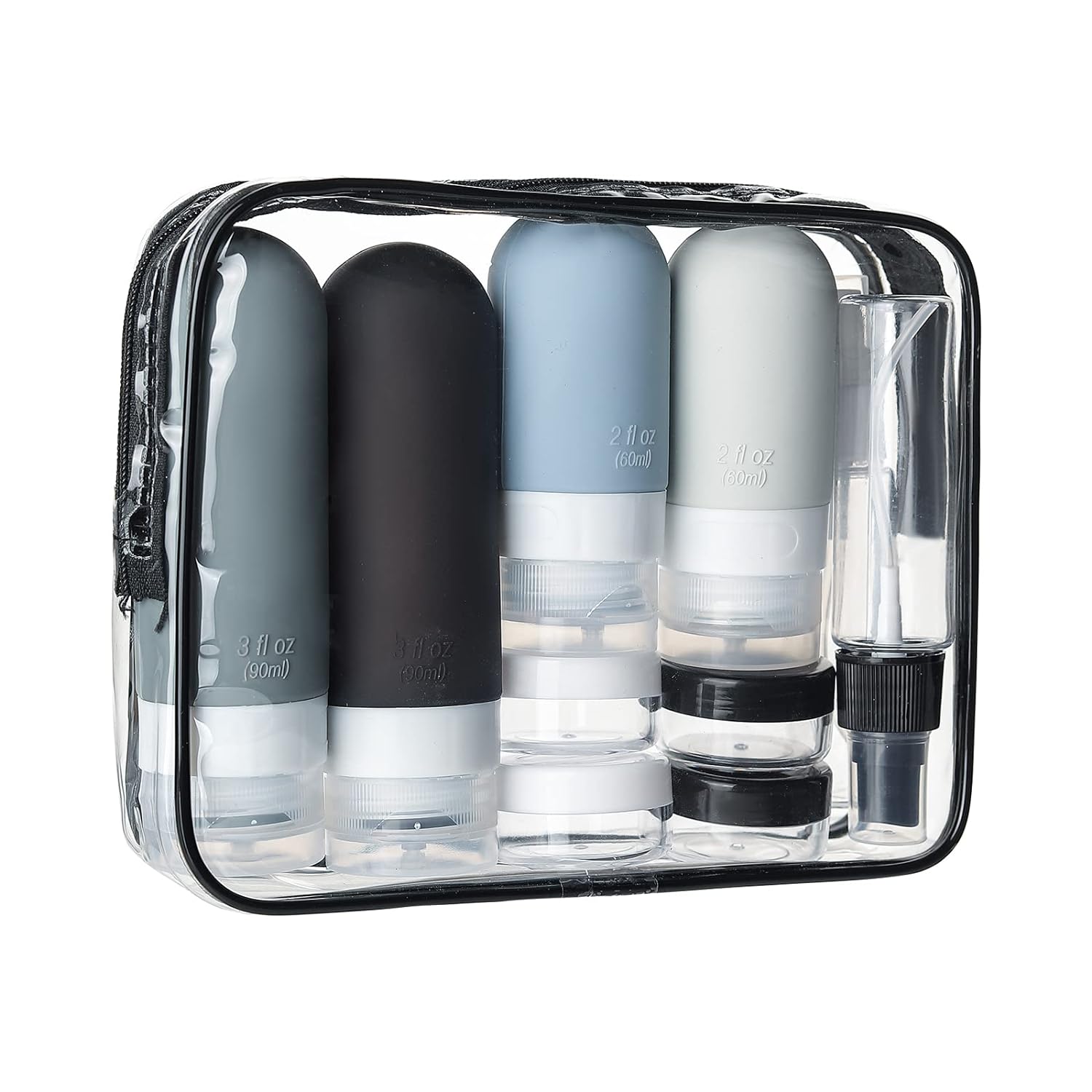 Depoza Travel Bottles Kit, 16 Refillable Travel Bo