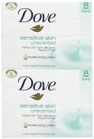 Dove Beauty Bar Sensitive Skin 4 oz, 8 bar (Pack of 2) - (690g)