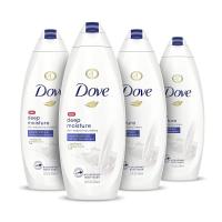 Dove Body Wash Deeply Nourishing - Pack of 4 Bottles (22 oz Each) with NutriumMoisture for 24-Hour H