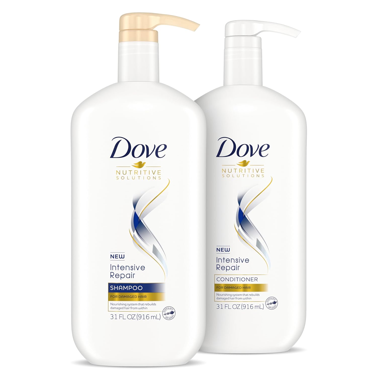 Dove Nutritive Solutions Strengthening Shampoo and Conditioner with Pump - Intensive Repair for Dama
