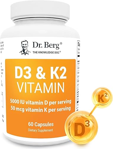 Dr. Berg D3 K2 Vitamin 5000 IU w/MCT Powder - Incl