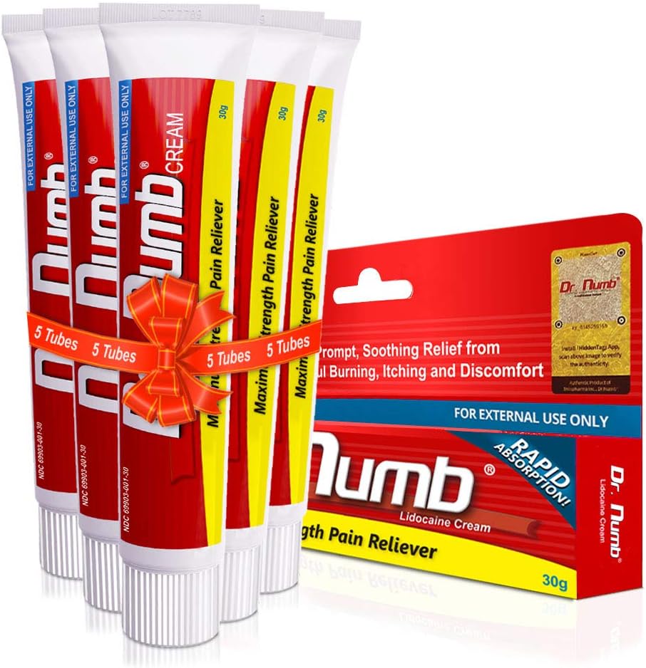Dr. Numb 5% Lidocaine Numbing Cream 30g 5 Pack