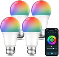 E26 Smart Color Changing Alexa Light Bulbs, Wi-Fi 