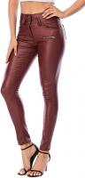ECUPPER Womens Faux Leather High Waist Stretch Pus