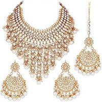 Elegant Indian Wedding Wear Faux Kundan Studded Ch