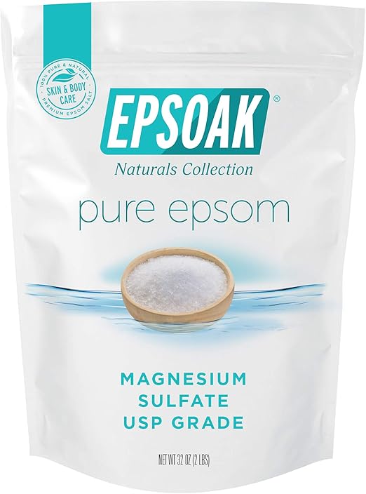 Epsoak Epsom Salt 2 Lbs - 100% Pure Magnesium Sulf