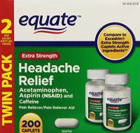 Equate Extra Strength Headache Relief Caplets, 250