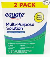 Equate - Multi-Purpose Contact Lenses Solution, 2 