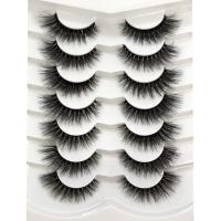 False Cat Eye Faux Mink Fluffy Short Wispy Natural Fake Eyelashes, Pack of 7 Pairs - 0.81oz (23g)