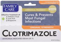Family Care Clotrimazole Anti Fungal Cream, 1% USP Compare to Lotrimin, Pack of 5 - 1Oz (28g)
