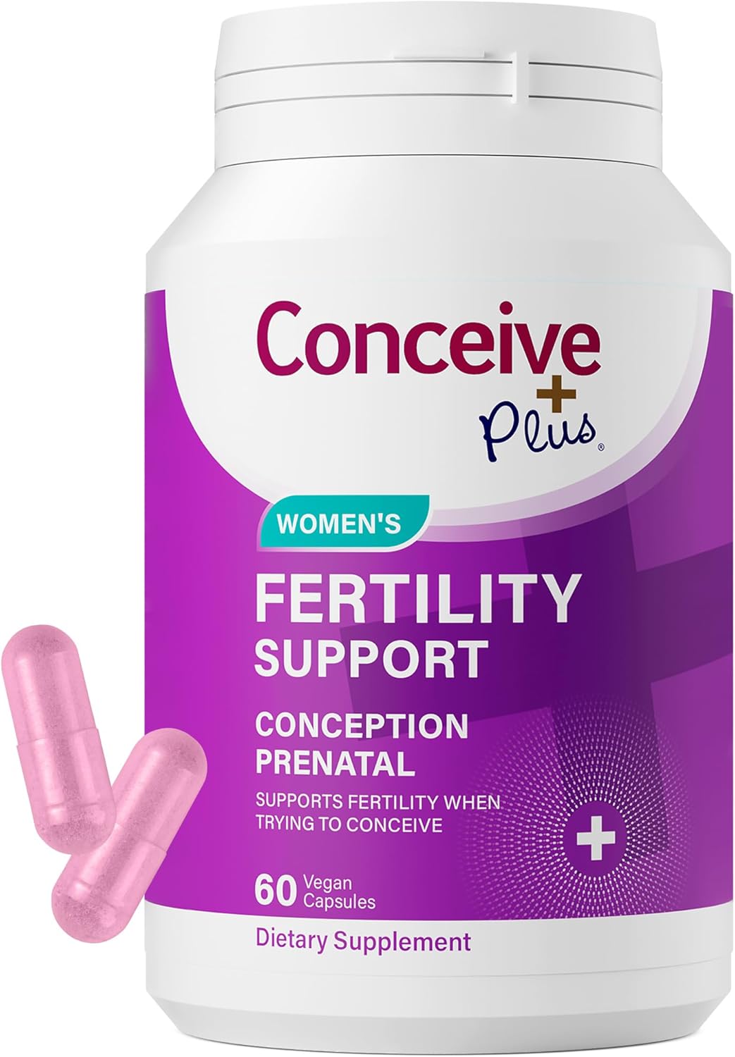 CONCEIVE PLUS Women’s Fertility Support Prenatal Multivitamin – Imported Vegan Conception Blend 