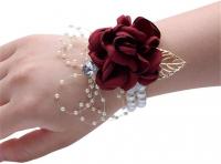 Flonding Girl Bridesmaid Wrist Corsage Bridal Silk