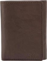 Fossil Brown Leather Trifold Wallet for Men, Class