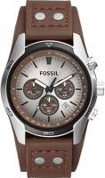 Fossil Men's Coachman Quartz Stainless Steel and Leather Casual Cuff Watch