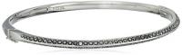 Fossil Oval Pave Silver Bangle Bracelet - Silver