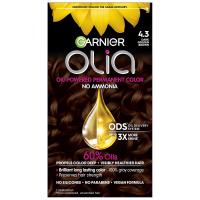 Garnier Olia Ammonia-Free Brilliant Color Oil-Rich Permanent Hair Color - 4.3 - Dark Golden Brown Ha