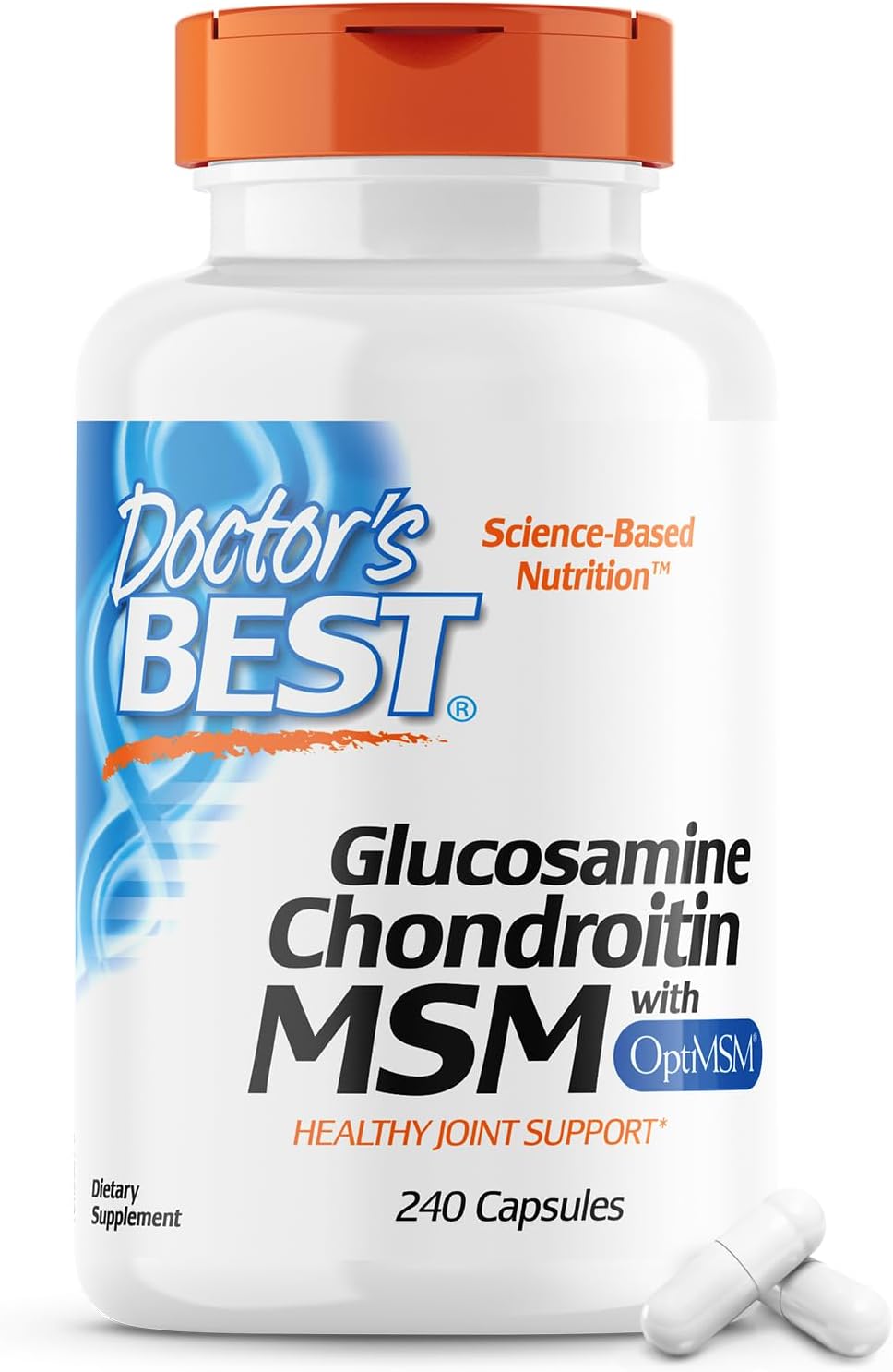 Doctor s Best Glucosamine/Chondroitin/MSM, Capsules, 240-Count