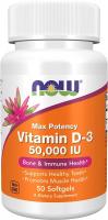 NOW Supplements Vitamin D-3 50,000 IU Softgels for