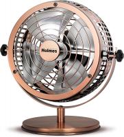 HOLMES Heritage Brushed Copper Desk Fan, 6-inch