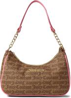Juicy Couture Shoulder Bag with Gothic Logo, Chestnut Chino/Pink Lemonade One Size