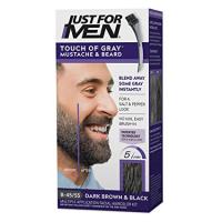 Just For Men Touch of Gray Mustache & Beard, Beard Coloring for Gray Hair with Brush Included Da