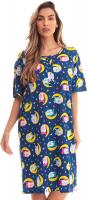 Just Love Short Sleeve Nightgown Sleepwear – (Bl