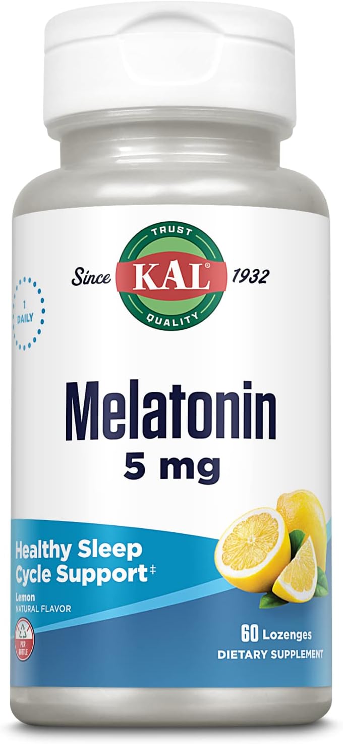 KAL Melatonin 5mg Lemon Lozenges – Fast-Acting S&hellip;