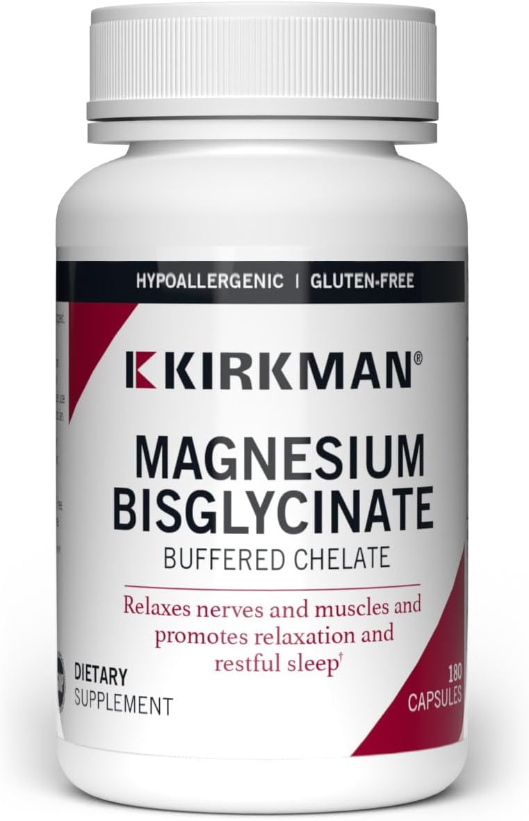 Magnesium Glycinate Buffered Chelate - 180 Capsules - Relaxes Nerves & Muscles - Promotes Restfu