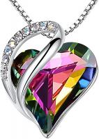 Leafael Infinity Love Heart Pendant Necklace with 