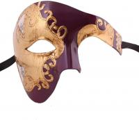 Luxury Mask Vintage Phantom of the Opera Half Face Mask – Gold Purple