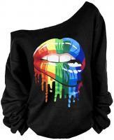 MAGICMK Woman’s Sweatershirt Lips Print Causal B&hellip;