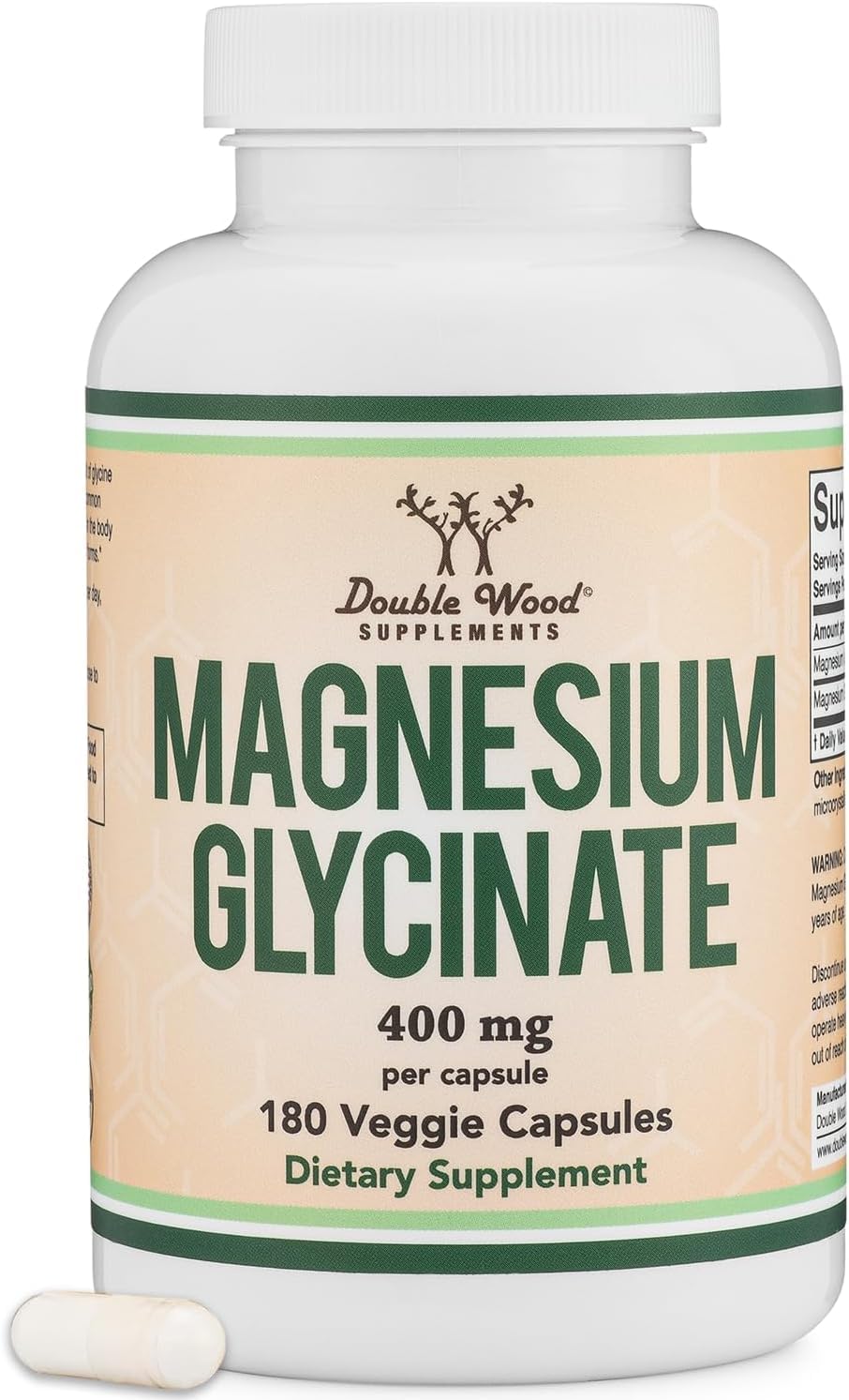 Double Wood Magnesium Glycinate 400mg Capsules –