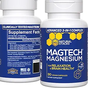 Natural Stacks MAGTECH with Magnesium L-Threonate BRAIN MAGNESIUM COMPLEX