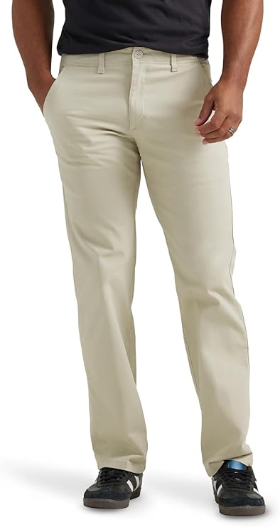 Men Straight Fit Comfort Pants Stone – Performan&hellip;