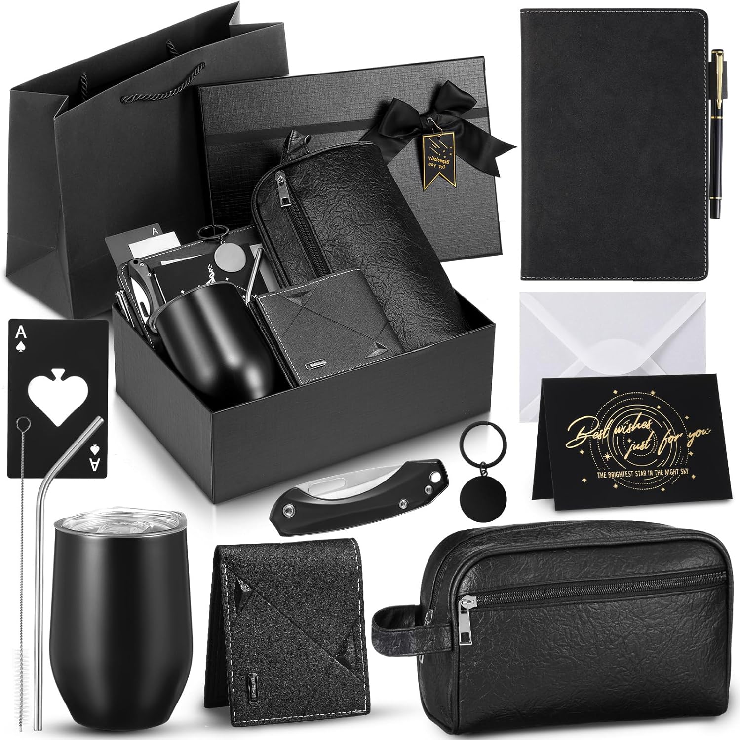 13-Piece Birthday Gifts for Men — Stainless Tumb