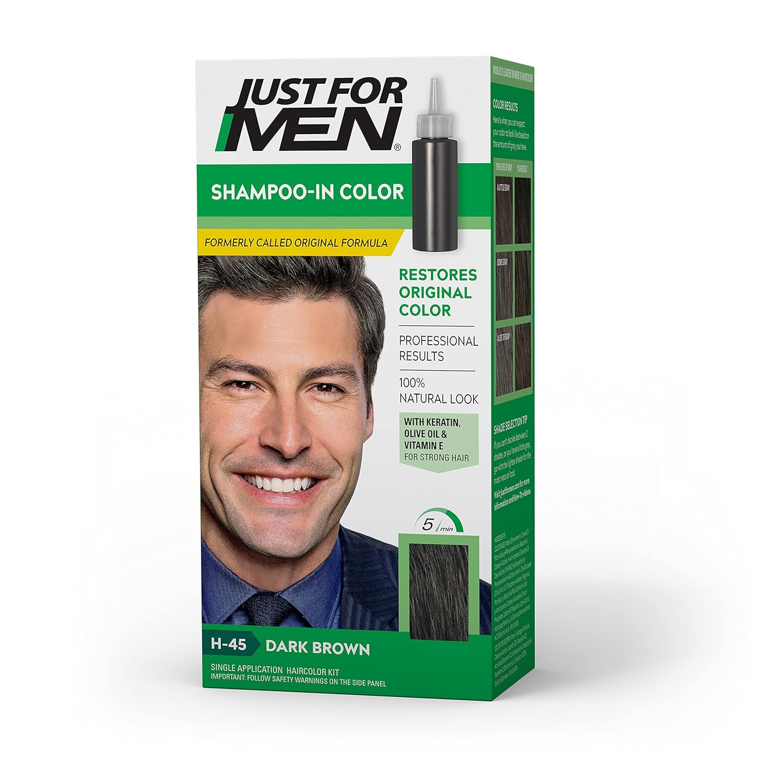 Just For Men Shampoo-In Color, Mens Hair Color wit