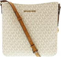 Michael Kors Jet Set, Luggage & Travel Gear Large Messenger Bag, Vanilla Pvc Acorn