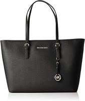 Michael Kors Women's Jet Set Travel Medium Multifunction Tote, Black