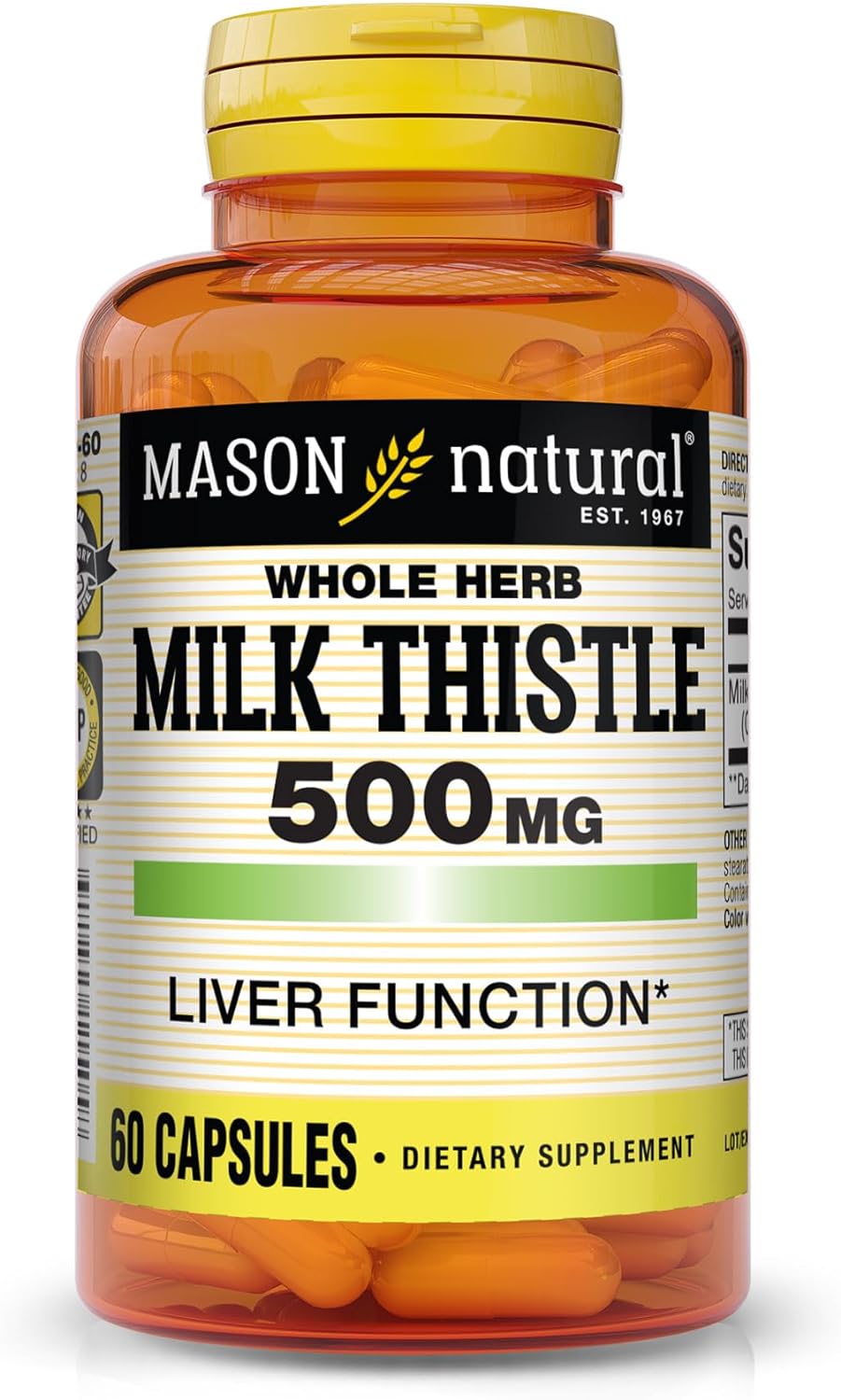MASON NATURAL Milk Thistle 500 mg – Herbal Dieta