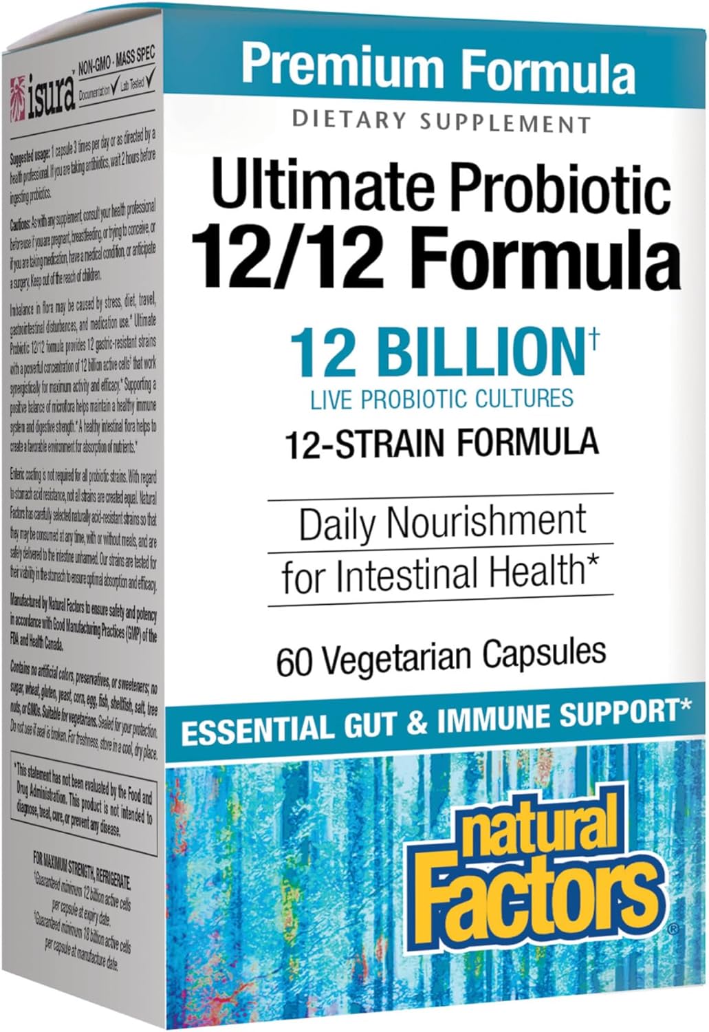 Natural Factors, Ultimate Probiotic 12/12 Formula, 60 Veggie Capsules