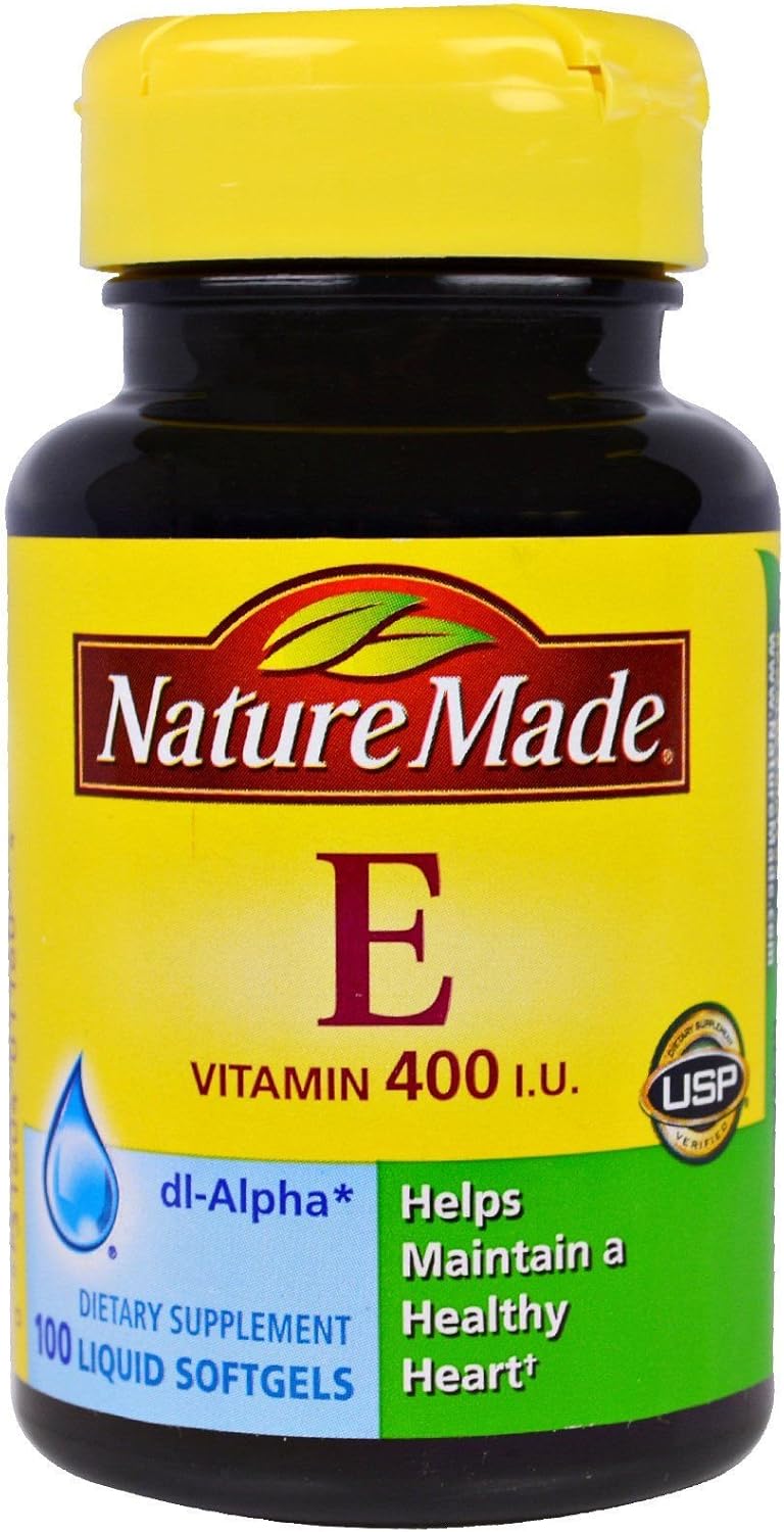 Nature Made Vitamin E 180 mg (400 IU) Softgels Pack of 3 – Imported Antioxidant for Skin & Imm