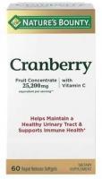 Nature's Bounty Triple Strength Cranberry 25,200mg with Vitamin C, Pack of 2 - 120 Softgels