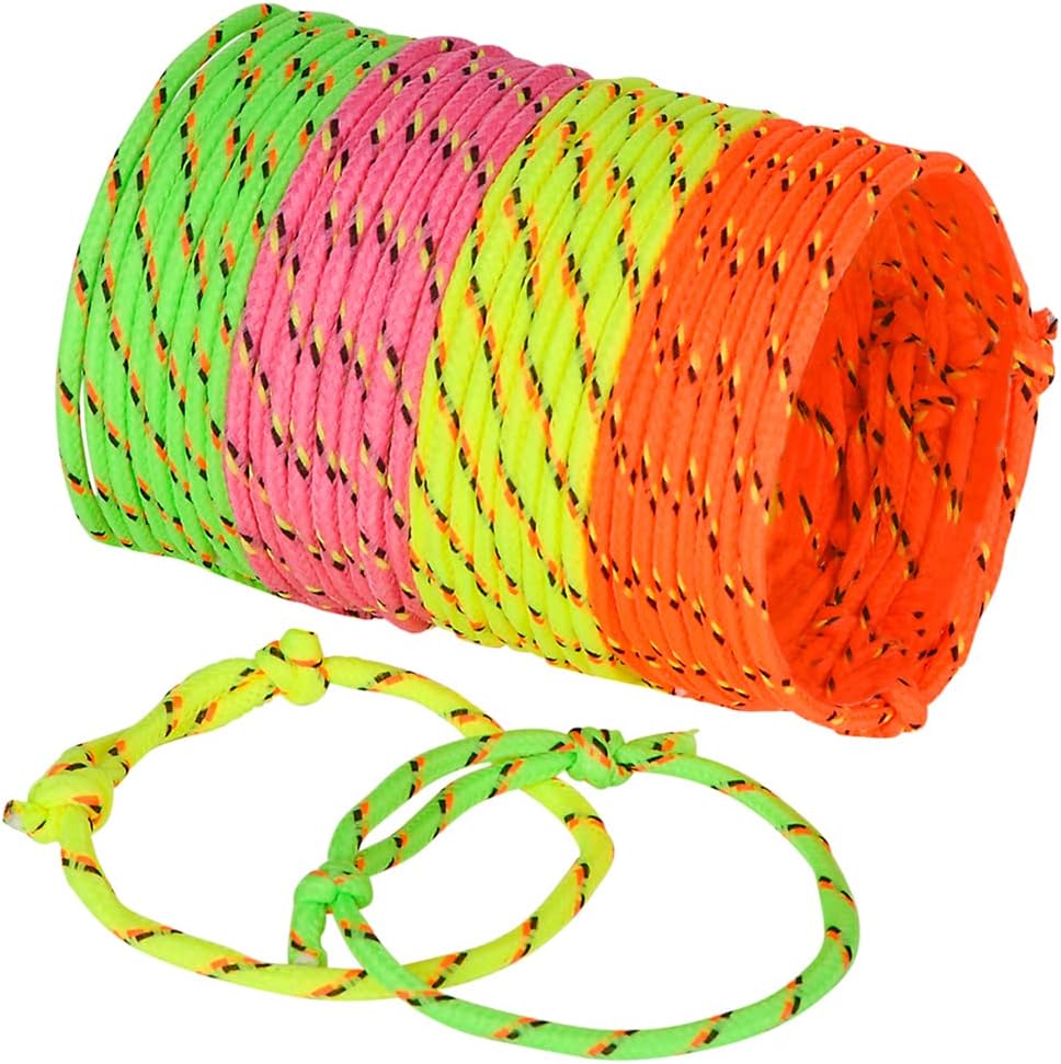 144 (1 Gross) Neon Rope Friendship Bracelets New