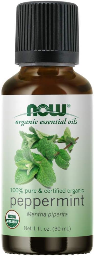 NOW Essential Oils, Organic Peppermint Oil, Invigorating Aromatherapy Scent, Steam Distilled, 100% P