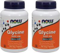 Now Foods Glycine 1000 mg - 100 VegiCapsules 2 Pac