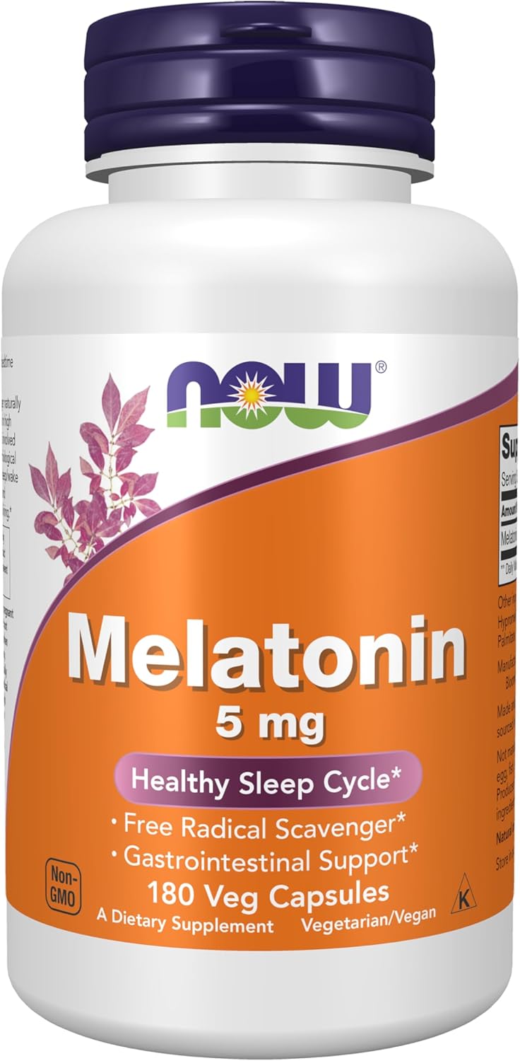 NOW Foods Melatonin 5 mg, Imported for Healthy Sle