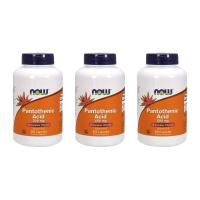 Now Foods Pantothenic Acid 500mg, (Pack of 3) - 25