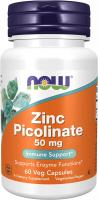NOW Foods Zinc Picolinate, 50mg,  60 Capsules