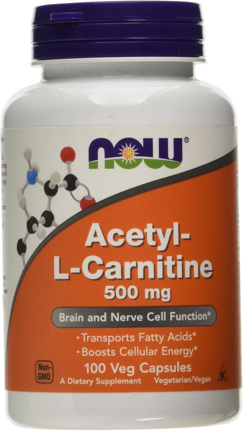Now Foods - Acetyl-L Carnitine, 500 mg - 100 Vcaps